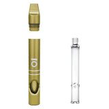 Aluminum Hash Pipe close-up, showcasing its sleek, durable design with high-grade aluminum body and borosilicate glass insert for pure smoking experience.