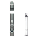 Aluminum Hash Pipe close-up, showcasing its sleek, cylindrical design with durable metal construction and a visible glass insert for a premium smoking experience.