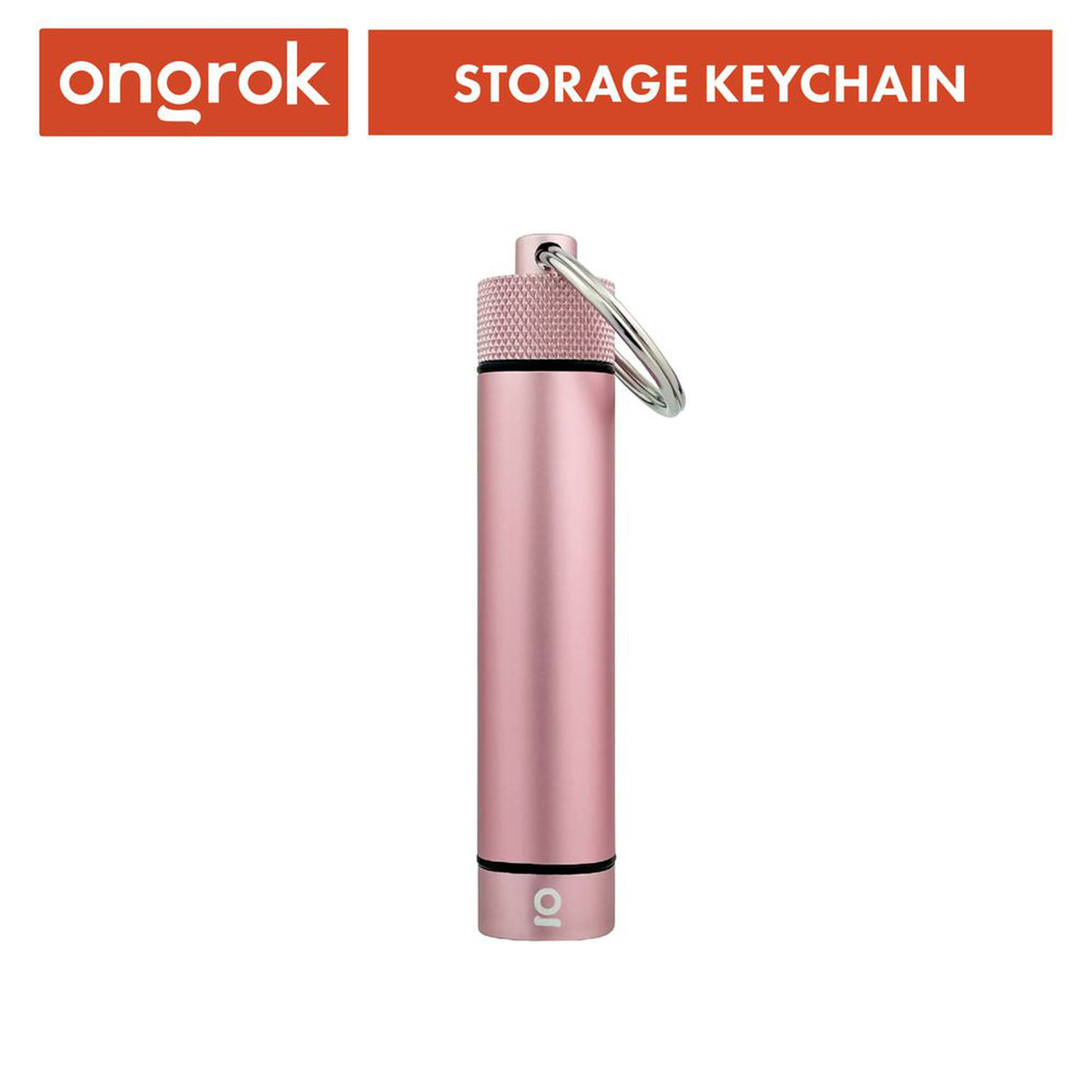 Aluminum Smell-Proof Storage Keychain, compact and durable for discreetly storing consumables, featuring a secure, tightly sealed design with a key ring attachment.