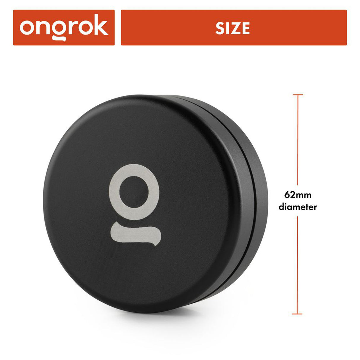 Aluminum Storage Puck, a sleek, round container with a white letter, offers airtight storage for small items, compatible with Ongrok 4 Piece EZ Grinder.