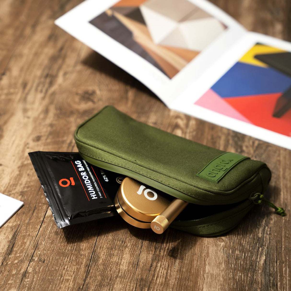 Smell Proof Water-Resistant Wallet displaying elastic webbing, compartments, and a combo lock, ideal for organizing and securing belongings, with a focus on smell containment.