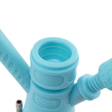 6.5 Hyborg Silicone Bong, Dab Rig & Dab Straw, showcasing its sturdy glass water chamber and multifunctional silicone design with attachments for versatile use.