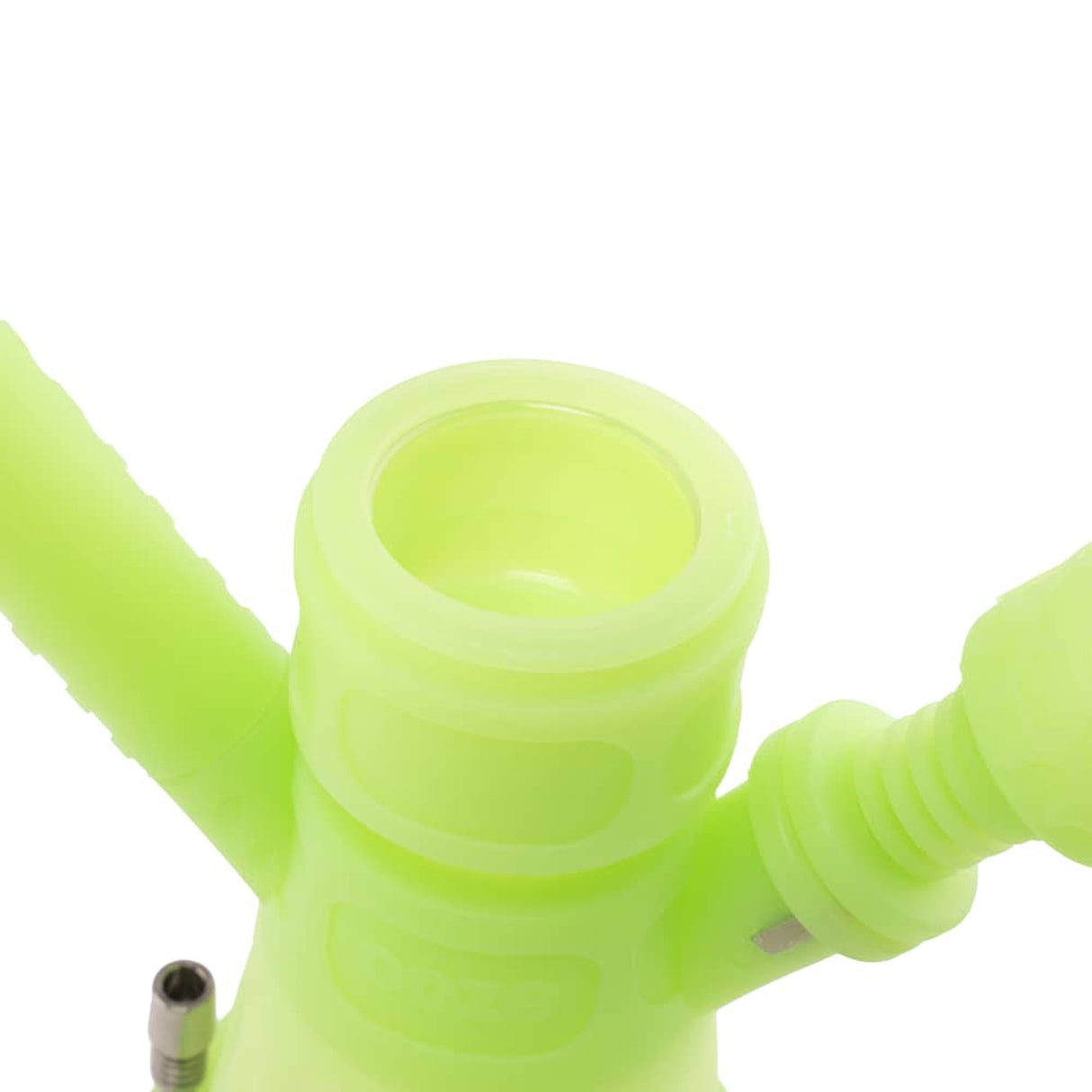 6.5 Hyborg Silicone Bong, Dab Rig & Dab Straw, showcasing its multifunctional design with a sturdy glass chamber and silicone components for versatile use.