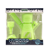 6.5 Hyborg Silicone Bong, Dab Rig & Dab Straw in packaging, showcasing its multifunctional design with visible attachments for vaping and dabbing, ready for versatile use.