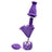 Bectar Silicone Bubbler & Dab Straw with a geometric design, features a purple container, metal tube, and visible logo, highlighting its hybrid functionality.