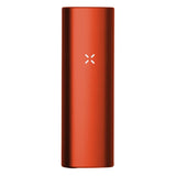 PAX Mini Dry Herb Vaporizer featuring a red rectangular design with a white icon, known for efficient heating and smooth vapor in a compact form.