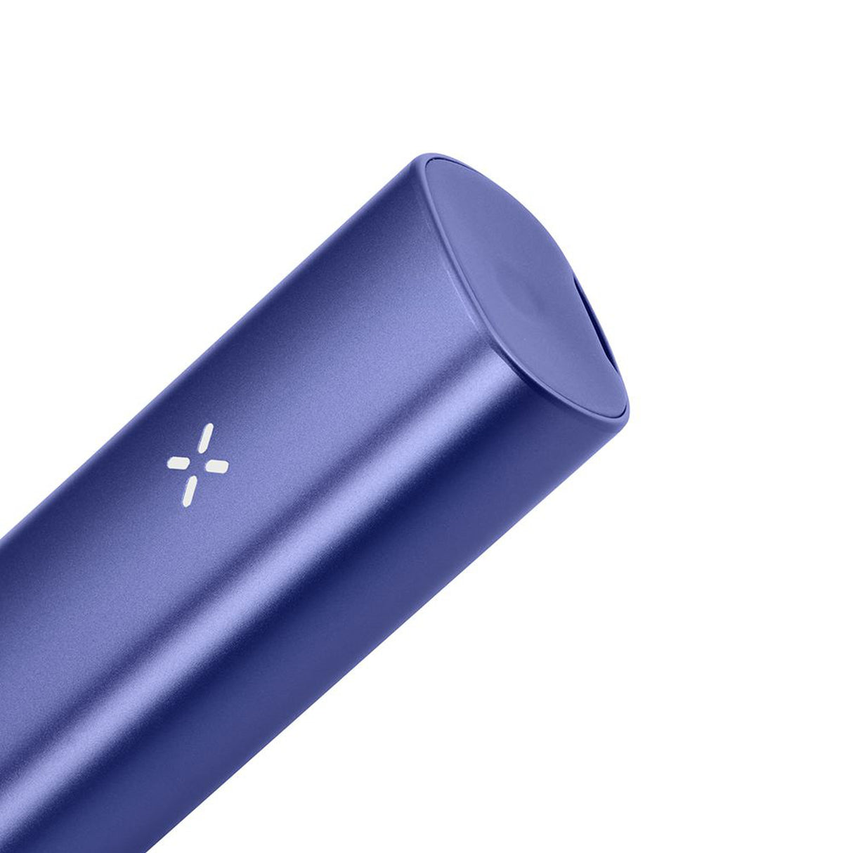 Close-up of the PAX Plus Dry Herb Vaporizer, showcasing its sleek cylindrical design, perfect for convenient, high-quality on-the-go vaping.