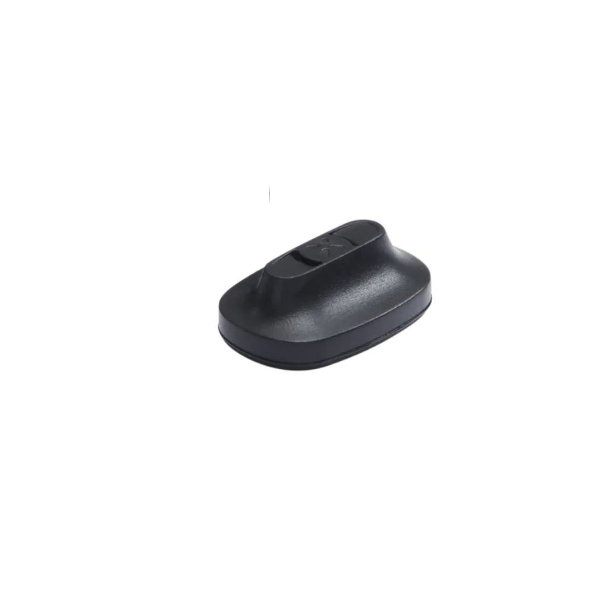 PAX Raised Mouthpiece - 2 pack: Close-up of a black plastic mouthpiece with a button, designed for comfortable vaping, compatible with PAX 2, 3, Mini, and Plus.