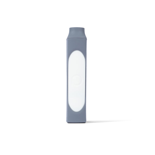 Pocket Philter Vape Filter - Grey: A compact, cylindrical device with a white label, designed for discreet vapor filtration, fits easily in pockets for on-the-go use.