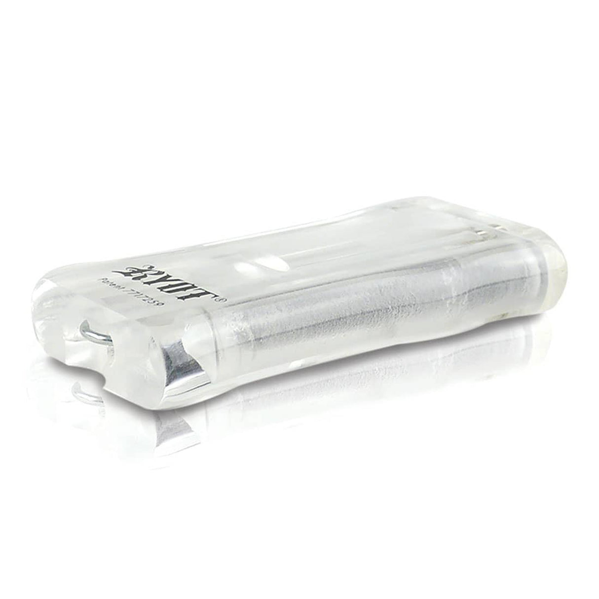 3 Acrylic Magnetic Dugout & One Hitter featuring a clear acrylic body with a magnetic lid and ergonomic handle, designed for convenient and discreet herb storage.