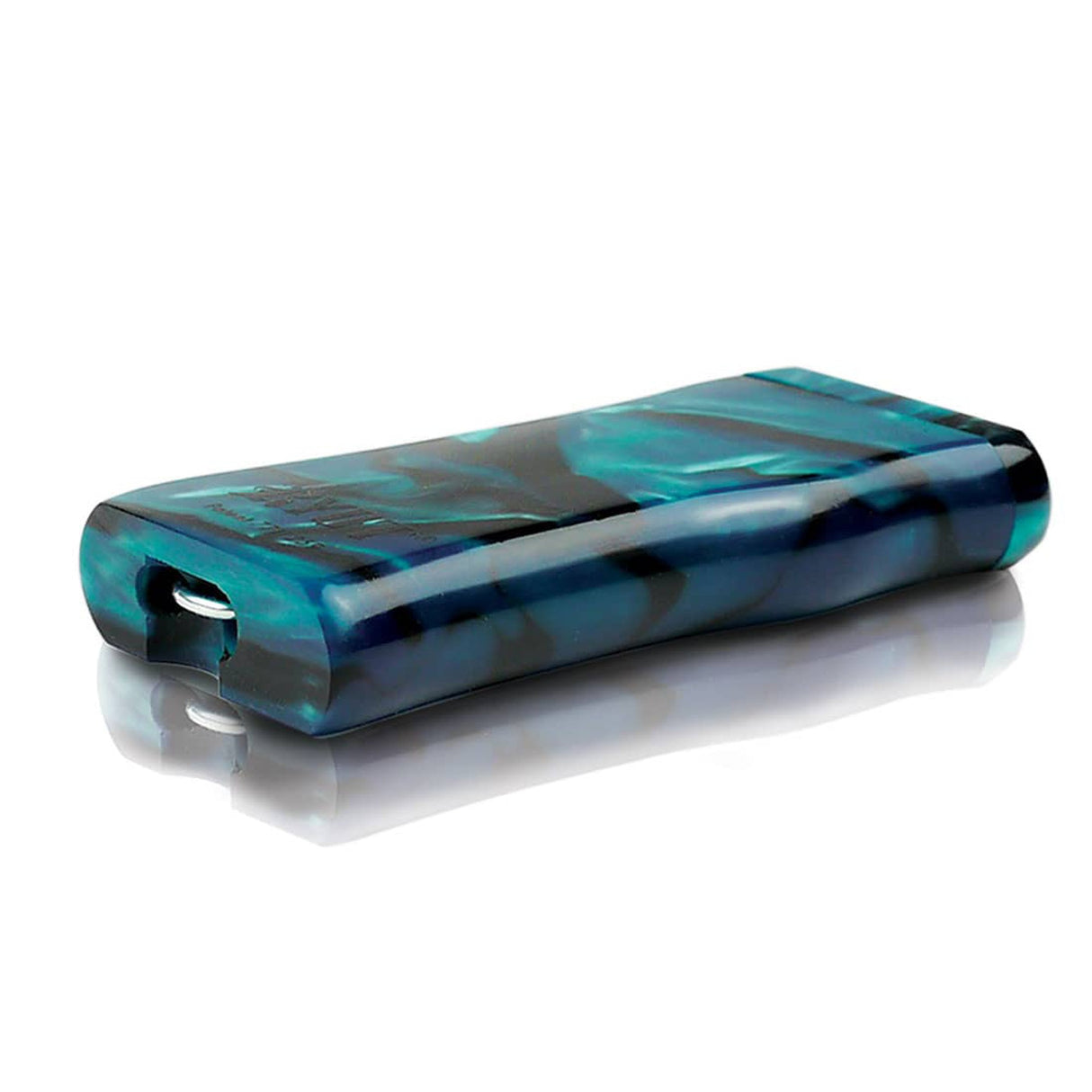 3 Acrylic Magnetic Dugout & One Hitter featuring a blue and black curved design with ergonomic pistol grip and magnetic lid for secure storage.