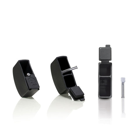 Dab Tool - 5 units set, featuring black plastic handles with metal tips, designed for precise handling of various concentrates, perfect for silicone storage containers.