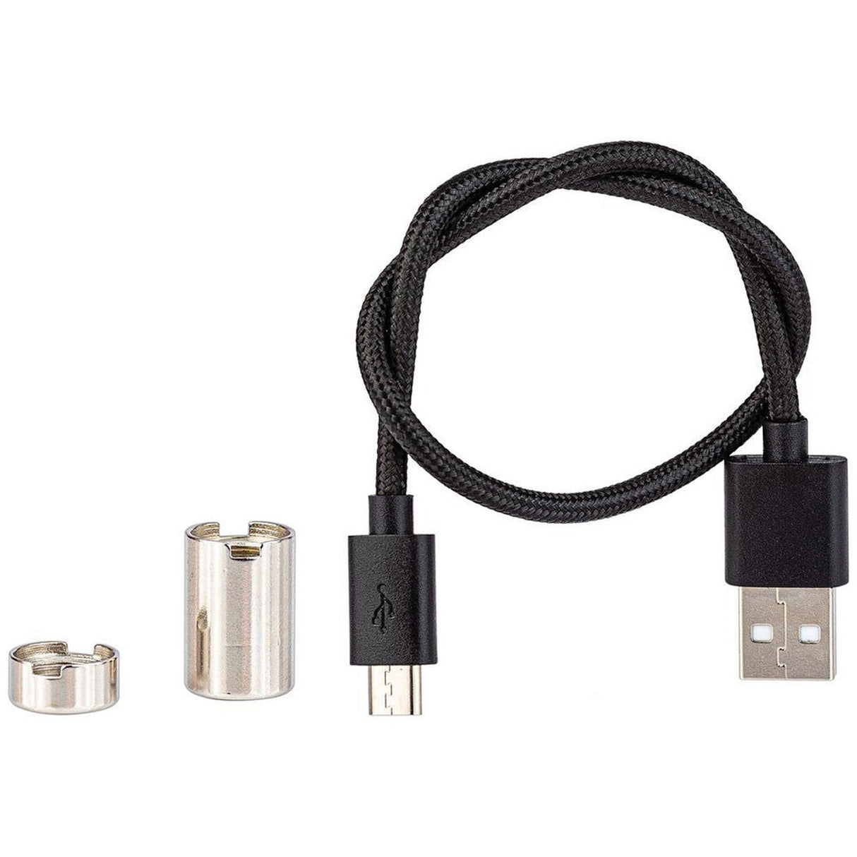 VERB 510 Thread Battery with black cable and silver connectors, featuring a compact design with magnetic adapters for 510 cartridges.