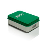 VERB 510 Thread Battery shown as a compact green and white metal box, featuring a logo, designed for 510 threaded cartridges with versatile power modes.