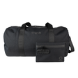 Smell Proof Duffle Bag - Black with integrated locks, pockets, and black strap, offering odor-proof and waterproof protection for travel essentials.