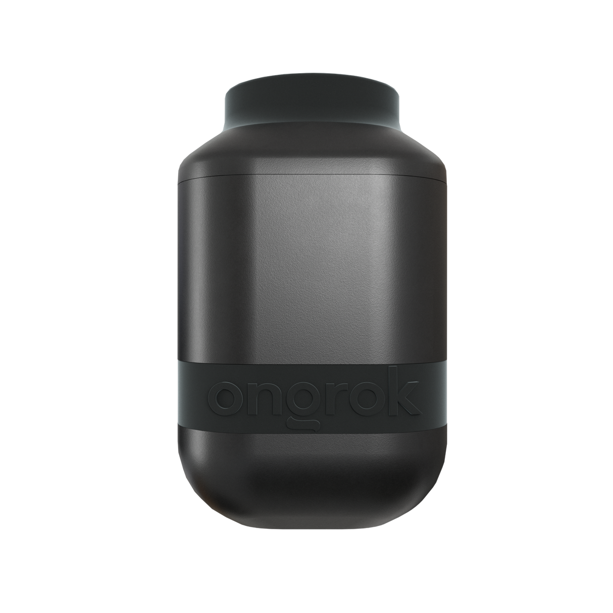 Personal Smoke Filter - Version 2 - Black: A sleek cylindrical device with a black exterior, designed for discreet odor control and featuring a comfortable silicone mouthpiece.