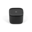 Stash Jar - Small: Black square design with white X, crafted from airtight aluminum, ideal for discreet, smell-proof herb storage, protecting contents from sunlight.