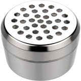 Dosing Capsules - Pack of 40; silver container with holes, designed for storing pre-filled herb capsules for efficient and clean vaping sessions.