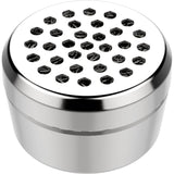 Dosing Capsules - Pack of 40, shown as a silver container with holes, designed for efficient herb vaping and storage.