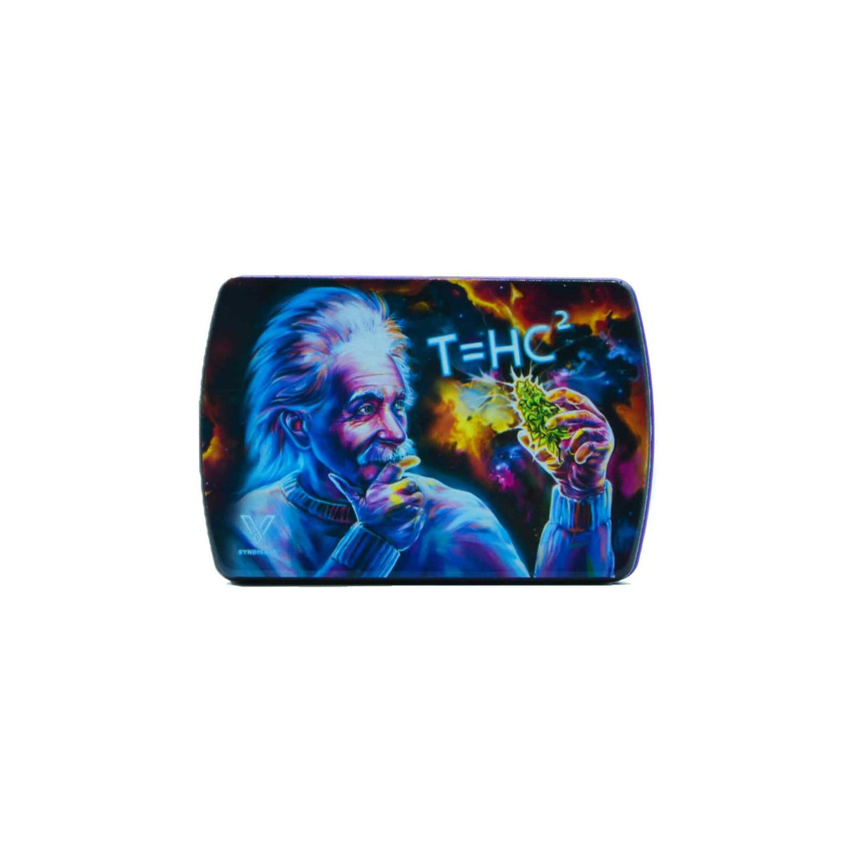 ScaleBuds - T=HC2 Einstein Black Hole portable scale featuring a man holding green plants, highlighting its high-resolution design and multifunctional tray cover.