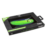 Glass Rolling Tray - Pickle featuring Pickle Rick from Rick and Morty, crafted in shatter-resistant glass, perfect for organized smoking sessions with ample rolling space.