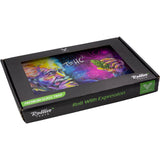 Glass Rolling Tray - T=HC2 Einstein Classic features a sleek design with Einstein imagery, shatter-resistant glass, ideal for seamless rolling and stylish addition to smoking setups.