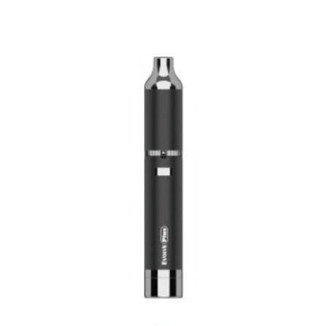 Evolve Plus Concentrate Vaporizer, a sleek black and silver device with a compact, durable design, ideal for vaping concentrates with built-in stash jar and quartz atomizer.