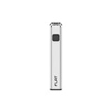 Yocan 510 Thread Battery - Flat Edition, a silver, square-shaped vaporizer with a black button, designed for portability and grip, ideal for concentrate use.