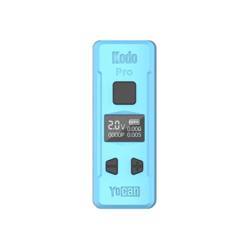 Kodo Pro Digital 510 Battery, a compact rectangular device with buttons and LED screen. Ideal for portable vaping, compatible with 510-thread cartridges.