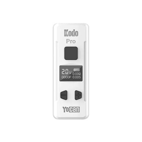 Kodo Pro Digital 510 Battery, a white remote-like device with buttons and a screen, designed for portable, high-performance vaping with adjustable voltage.