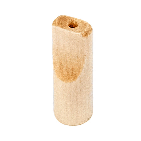 Rolling Paper Tips - Wood - Pack of 12; close-up of a wooden tip with a hole, enhancing airflow and filtration for hand-rolled joints.