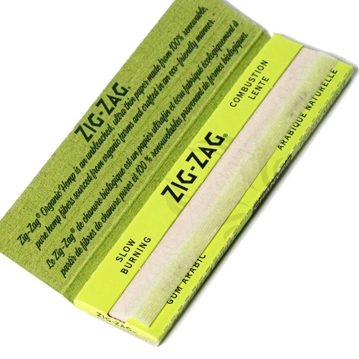 King Slim Hemp Rolling Paper box featuring Zig-Zag branding, highlighting eco-friendly and organic hemp materials for a smooth, pure smoking experience.