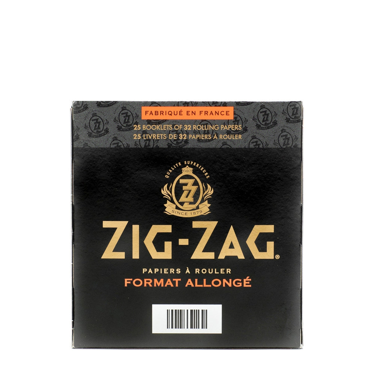 King Slim Rolling Paper box featuring gold text and logo, emphasizing premium quality and size for an enhanced smoking experience.