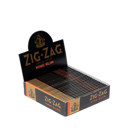 Zig-Zag® King Slim Rolling Papers, ultra-thin design for a slow, even burn, ideal for larger joints, enhancing your smoking experience with premium quality craftsmanship.