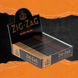 Zig-Zag® King Slim Rolling Papers, ultra-thin design, long and wide format, ideal for precise rolling, enhancing smoking sessions with a slow, even burn.